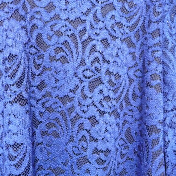 CATHERINES SIZE 2X ROYAL BLUE LACE TOP/TUNIC - Picture 7 of 11